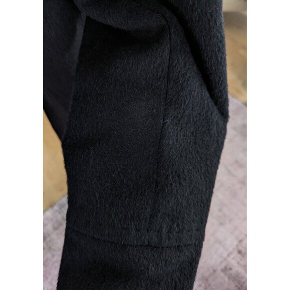 Andean Alpaka And Wool Women's Classic Black Overcoat Size 8 - Picture 7 of 16